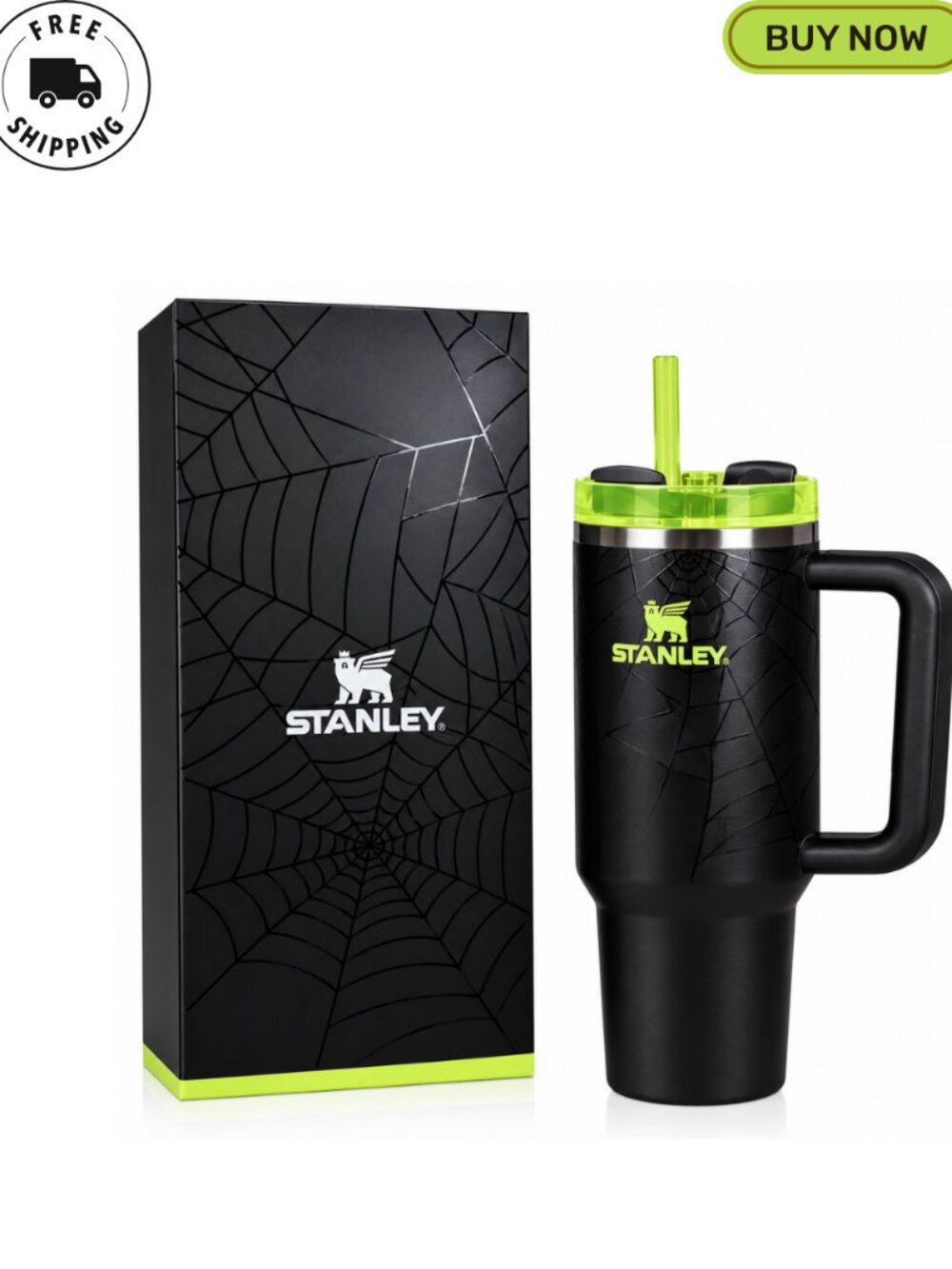 Stanley Halloween Web Glow H2.0 FlowState 40oz Tumbler